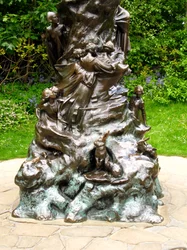 Sokkeli, yksityiskohta Peter Pan -patsaasta, 1912 pronssia